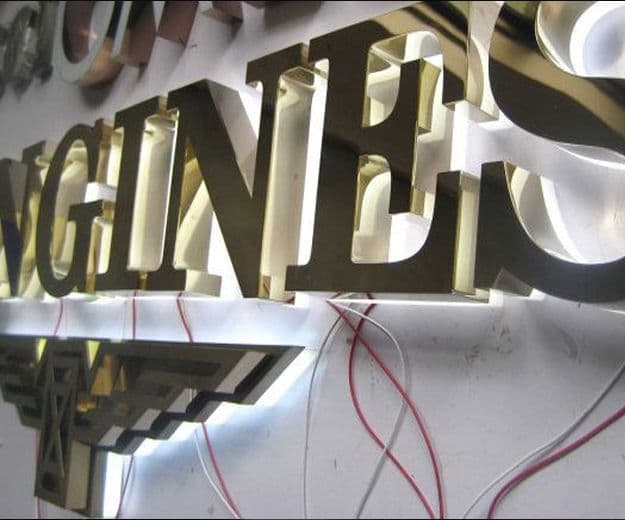 钛金字壳背发光字